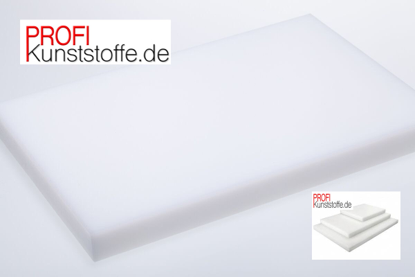 50 cm x 30 cm , weißes Kunststoffschneidbrett, aus Vollkunststoff, HACCP geeignet, Spülmaschinenfest, höchst messerschonend, Industriequalität, für alle Lebensmittel geeignet